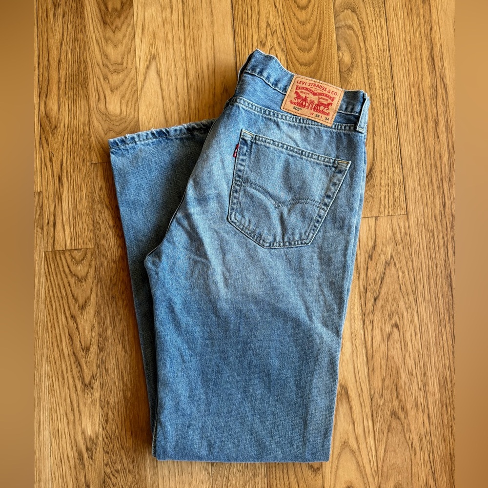 Levi's 505 Light Colored Denim Jeans - Men's Size W34 and L34